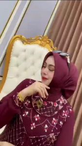 Rihana Dress Gaun Pesta Baju Gamis Brokat Kondangan Wanita Dewasa Mewah Kekinian Terbaru 2024 Viral