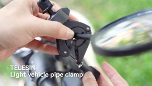 TELESIN TE-HBM-004 Handlebar Clamp Bike Tube 360 Rotary Clamp Ring Mount for Action Cam Gopro DJI Insta360