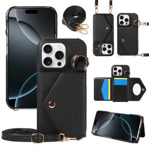 PU Leather Phone Case for IPhone17 17Air 17 Pro 17 Pro Max 16 15 14 13 Pro Crossbody Anti-demagnetization Anti-drop with Mirror