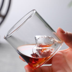 BIBLIO 180ml Japanese Style Transparent Glass Cup Whisky Wine Heat Resistant Glass Mug