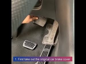 Aluminum Alloy Foot Pedal Car Accelerator Fuel Brake Pedal Mat Rest Pedal Cover Accessories 2014 2015 2016 2017 2018 For Mazda 3