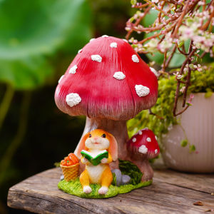 Creative Artificial Mushroom Rabbit Decoration Outdoor Garden Courtyard Desktop Lawn Kindergarten Decorations Arrangement Landscaping