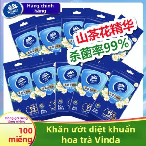 Vinda | Khăn Ướt Dưỡng Ẩm Cho Bé Từ Hoa Trà