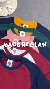 Kizzu Kaos Anak Reglan Premium Cotton 30s Usia 1-12 Tahun Reglan Putih