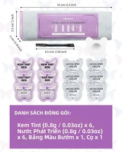 Bộ Nhuộm Lông Mày Và Lông Mi Libeauty Bộ Nhuộm Màu Bướm Dễ Thương Tô Màu Tức Thì Cho Lông Mày Và Lông Mi Màu Đen Bộ Màu Lông Mày Và Lông Mi Màu Đen Không Thấm Nước Thành Phần An Toàn