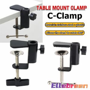 Black C-Clamp Desk Light Clamp Mount Holder & Cantilever Bracket