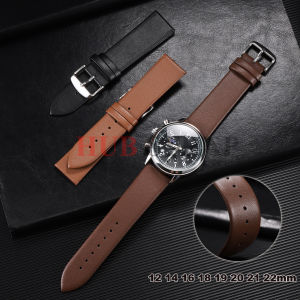 12mm 14mm 16mm 18mm 19mm 20mm 21mm 22mm Ultra-thin Calfskin Watchband for Women Watch Belt Strap Wristwatches Band Brown Black