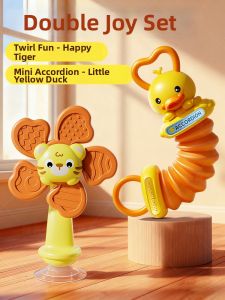 JIEXI | Suction Rotating Spinning Gyro Toy For Teething and Intelligence Development