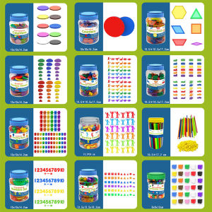 Children Montessori Materials Light Table Toy Sorting Blocks Sensory Toy Counting Stacking Learning Education Resourses for Kids