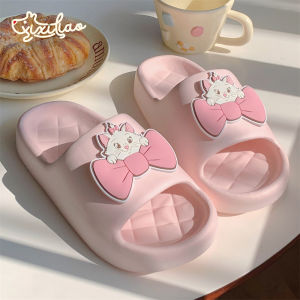 Adorable Mary Cat Slippers Home Summer Anti-Slip Ladies Slippers Comfortable Soft EVA One-Strap Home Feeling Slip-On Shoes