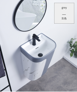 Stylish Cheongsam Design Creative Integrated Ceramic Wall-Mounted Wash Basin Washbasin Wash Basin Small Apartment Inter-Platform Basin