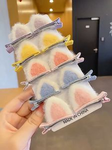 Set 2 Kẹp Tóc Tai Mèo Dễ Thương Phong Cách Hàn Quốc Thời Trang