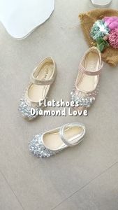 26-36 Sepatu Pesta Anak Perempuan Flat Elegant Diamond Love