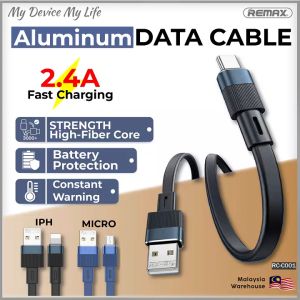 REMAX RC-C001 2.4A Data Cable Fast Charging Elastic Aluminum Thicker Flat Cable