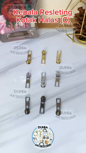 Asesoris Tas Kepala Resleting PLASTIK No. 5 (B) VISLON Kotak / Balok (Zipper puller) - (IMPORT)