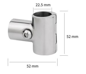 316 Stainless Steel Marine Boat Hand Rail 90 Degree Tee Fitting 7/8" 1" Yacht Dock Outdoor Awning Tube Fastener