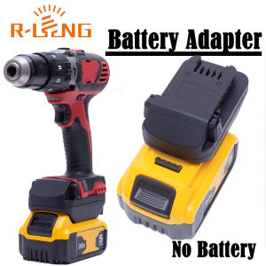 Battery Converter Adapter for DeWalt 18V Li-ion to for Milwaukee 18V Power Cordless Tool W/LED Light and USB(NO Battery )
