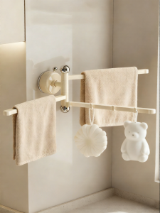 DINGQING | Suction Wall Mount Rack Niche Design Easy Install No-Drill Waterproof Hanging