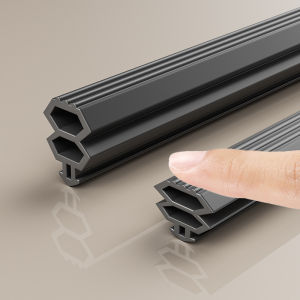 1PC 4M TPE Snap-on Plastic Steel Window Seal Strip Window Gap Insulation Weatherstrip Flexible Windproof Dustproof Strip