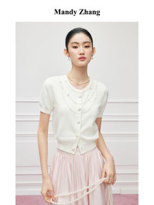 Luxury Style White Cashmere Wool Knit Sweater