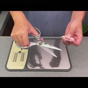 Gunting Dapur Serbaguna SK5 Carbon Steel / Kitchen Scissors SK5 Fourth Gen Made In Japan Multifungsi Pemotong Daging Tulang Seafood Tajam Kuat Tebal Anti Slip / Gunting Stainless Steel Tanaman Kain Makanan Plastik Kaleng Pembuka Botol Import High Quality