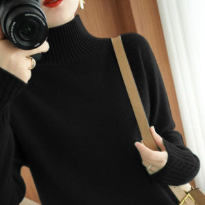 Versatile Soft High-neck Knit Top