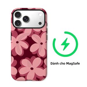 Potdemiel | Ốp Lưng Aurea Matte Bumper Magsafe Cho iPhone Chống Sốc Chất Liệu PC Cứng Thiết Kế Hoa Hồng Tương Thích Với Các Mẫu 13 Pro Max Và Các Đời Cũ Hơn