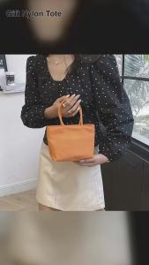 Womens Mini Bag Gift Nylon Tote Single Shoulder Bags Waterproof Solid Color HandHold Bag Shopping Commuting Bag
