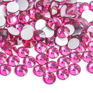 Light Pink/Rose /Fuchsia /Siam Glass 3D Nail Art Rhinestones SS3~SS34 Crystal Nails Non HotFix Decorations