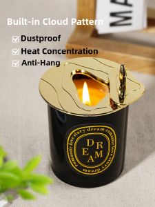 Smart Candle Cover Scented Candle Holder Heat Retention Uniform Burning Wall Anti-Drip Small Size Alloy Home Decor Accessories