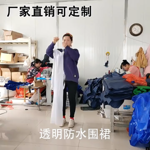 Waterproof Apron Transparent Clear PVC Apron For Kitchen Housework Restaurant Housework Accessories