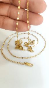 Dây chuyền titan nữ dây mắt xích thời trang phong cách dẹp đơn giản sáng màu lấp lánh hjhjshoptrangsuc
