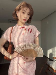 XUECAIQI | Slimming Cheongsam Dress for Plump Women Youthful New Chinese Style