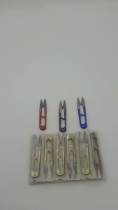 12pcs Multicolor Trimming Sewing Scissors U-Shape Clippers Yarn Stainless Steel Craft Tailor Portable