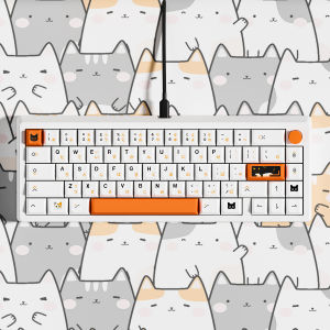 Bộ Phím Cơ Mechanical Keyboard 126 Phím Cao Độ Heat Sublimation PBT Full Set Mac Apple Three Flower Cat Keycap