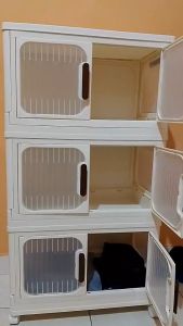 SAKULA Lemari Plastik Susun Kotak Penyimpanan Multifungsi