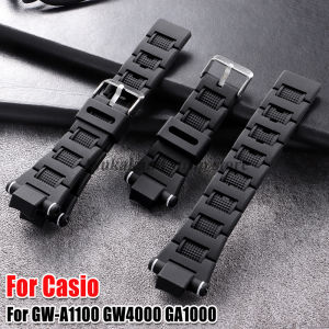 Resin Silicone Soft Strap for Casio Watch Band 15mm for GW-A1100 GW4000 GA1000 Replacement Men Sport Rubber Waterproof Bracelet