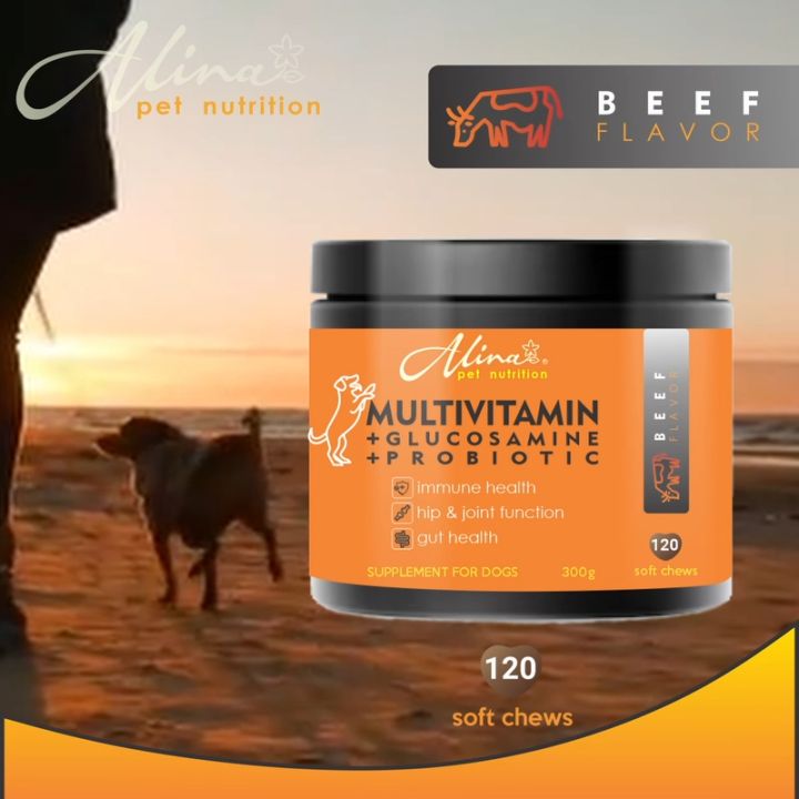 DOG MULTIVITAMIN with Milk Thistle Hip & Joint Chews + GLUCOSAMINE