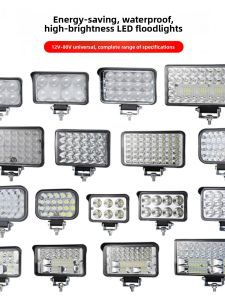 High Power LED Spotlight 12V 24V Super Bright for Truck Modification Back up Light Excavator Forklift Agricultural Tractor