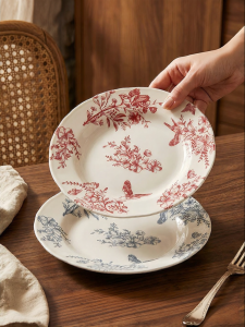 Yomerto | French Retro Ceramic Underglaze High-End Dishes Plate