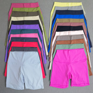 Yoga Shorts Solid Color Soft Women Sport Shorts Compression Support Sweat  Comprehensive Training Jog Cycling Internal Pocket