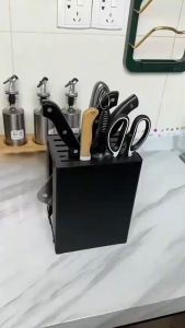 HANGROO DJ กล่องเสียบมีด ที่เสียบมีดสแตนเลสรุ่นพรีเมียม ที่เสียบมีด, กล่องใส่มีด