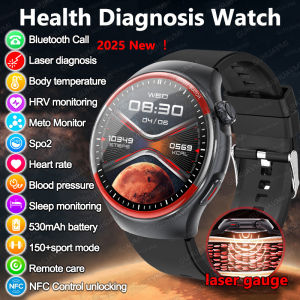 2025 New High-precision Laser detection Body Smart Watch Men Blood pressure Heart rate blood oxygen BT call Health Sport Watches
