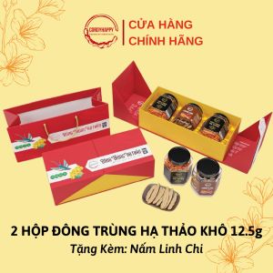 Combo 2 Hộp Đông Trùng Hạ Thảo Khô Sấy Thăng Hoa CordyHappy 12.5g