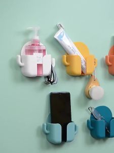 Giá Đỡ Điện Thoại Di Động Không Cần Khoan Gắn Tường Kèm Hộp Đựng Điều Khiển Từ Xa Hộp Nhựa Đựng Đồ Giá Sạc Cạnh Giường Quà Tặng