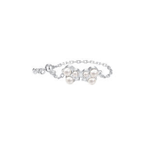 TOGGLER | Adjustable Mini Bow Crystal Silver Plated Ring