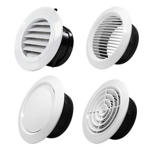 Various Shapes 75/100/125/150/200mm Round Ducting Ventilation Cover Air Vent Extract Valve Grille Adjustable Wall Vent Covers
