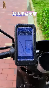 360° Waterproof Motorcycle Phone Holder Universal Bike Mobile Bicycle GPS Swivel Adjustable Cellphone Holder