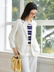 Misoshine | Relaxed Elegance White Suit Jacket