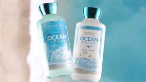 SLAVINA Ocean Dream Paket Shower Gel & Body Lotion - Sabun Cair Wangi Pelembab Kulit Parfum Aroma Segar Nagita Slavina